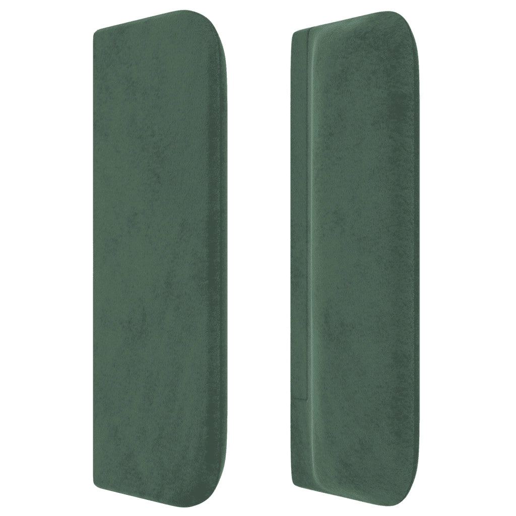 Giroletto a Molle con Materasso Verde Scuro 100x200 cm Velluto 3130886