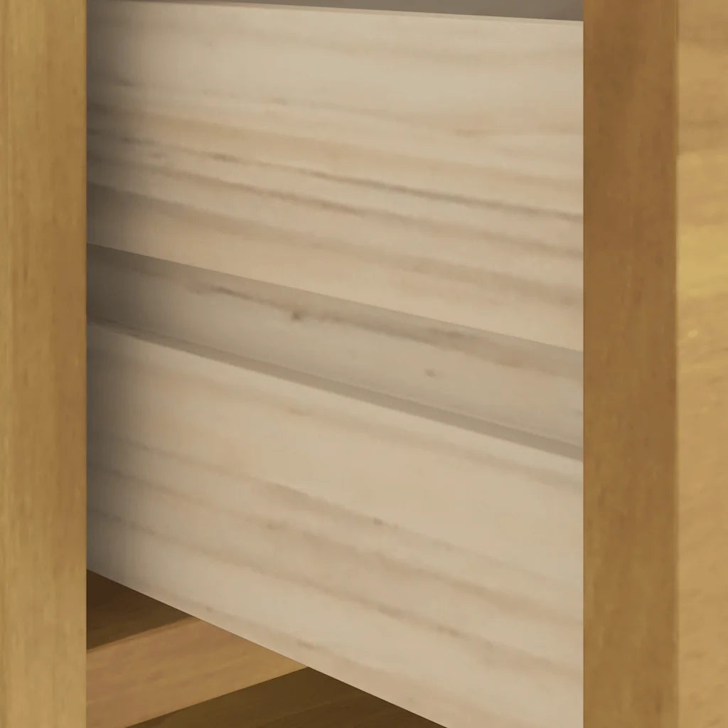 Panca da Corridoio-Sgabello-Panca con Contenitore SANDNES 87x40x50 cm Legno Massello di Pino 965791