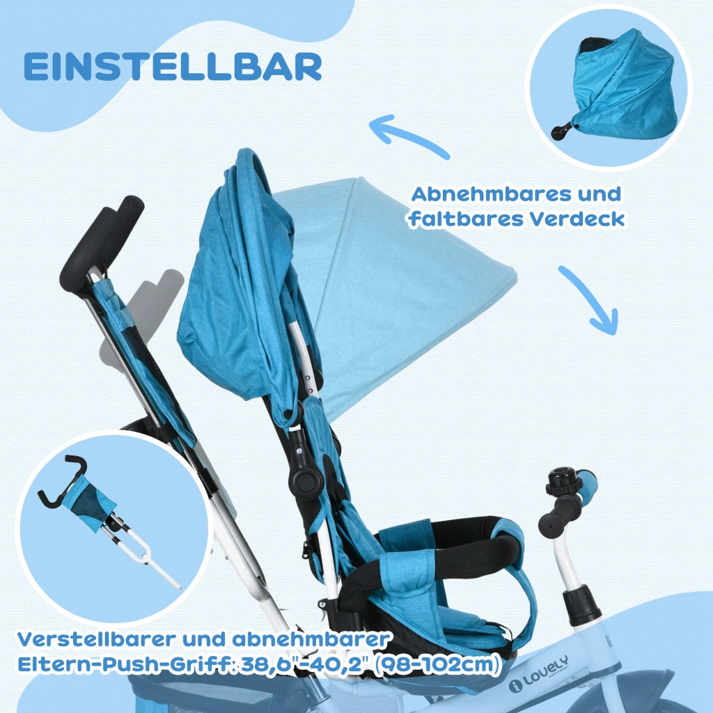 Triciclo Bambini ¨C zephmum ¨C Blu Metallico