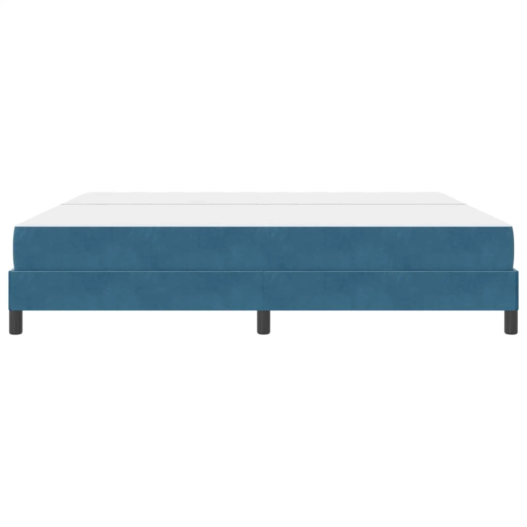 Letto a molle con materasso Blu Scuro 200 x 200 cm Tessuto
