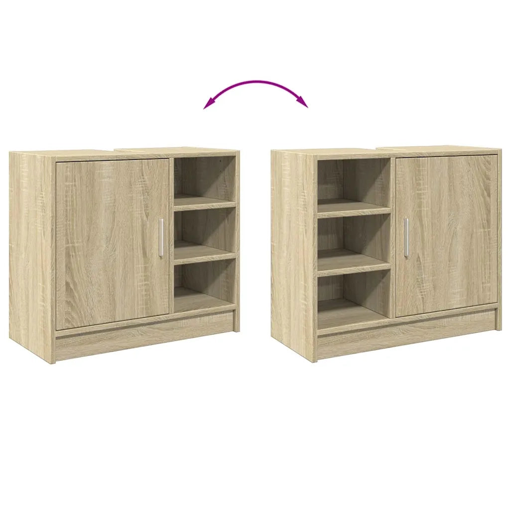 Armoire d'évier chêne sonoma 63x29x55 cm bois d'ingénierie