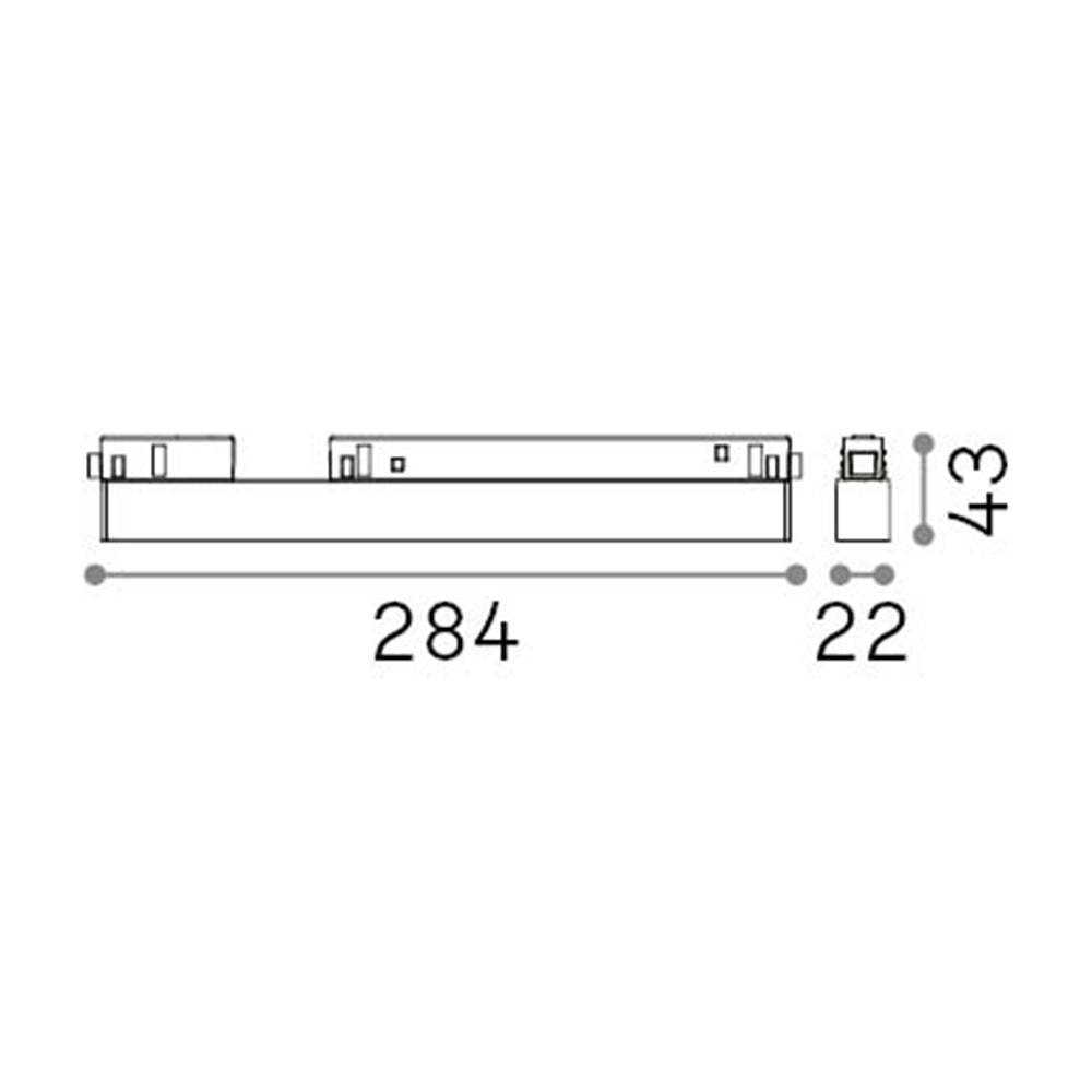 Supporto Lineare Binario Dali Ego Alluminio Bianco Led 7W 3000K
