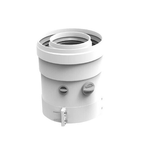 KIT ATTACCO VERTICALE PER SISTEMA COASSIALE 100/60- D. 100/60- FERRO- pezzi 1