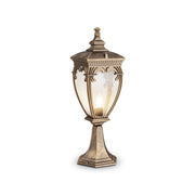 Lampione Per Esterno Classico Da Esterno Alluminio Oro 1 Luce E27 60W Ip44