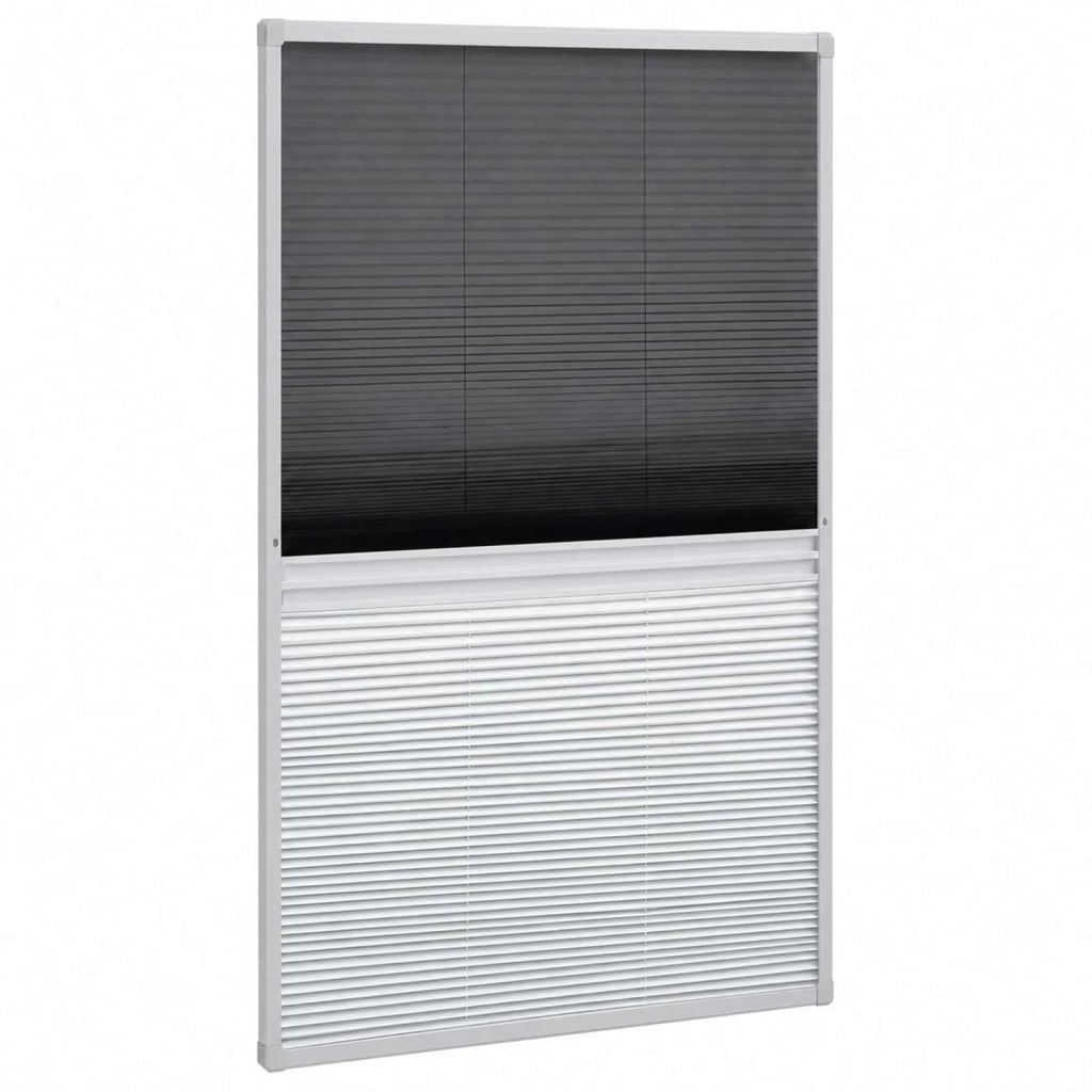 Finestra per Insetti Finestra Plisse 160x80 cm con Ombra 141131