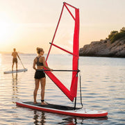 Inflatable SUP Board With Sail Set, Red And White