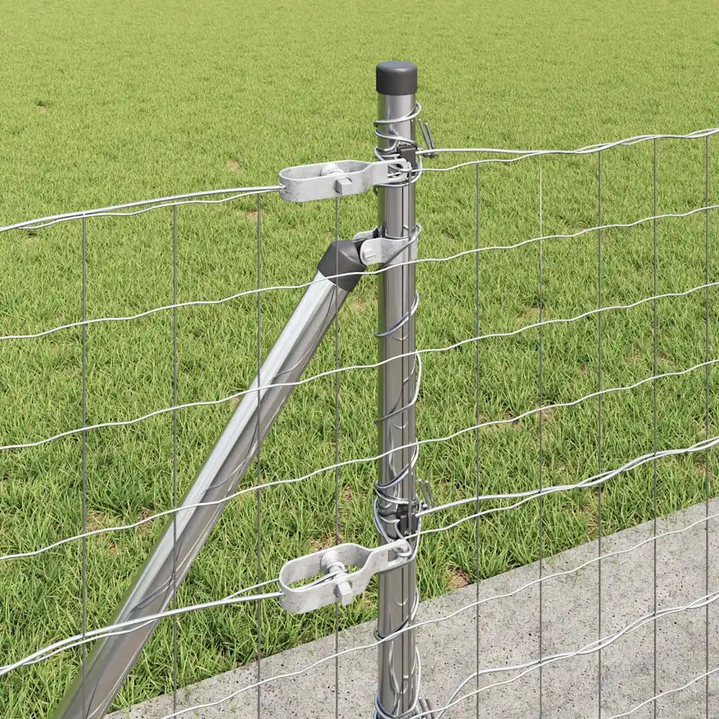 Recinzione con Posto Argento 0,4 x 25 m Acciaio