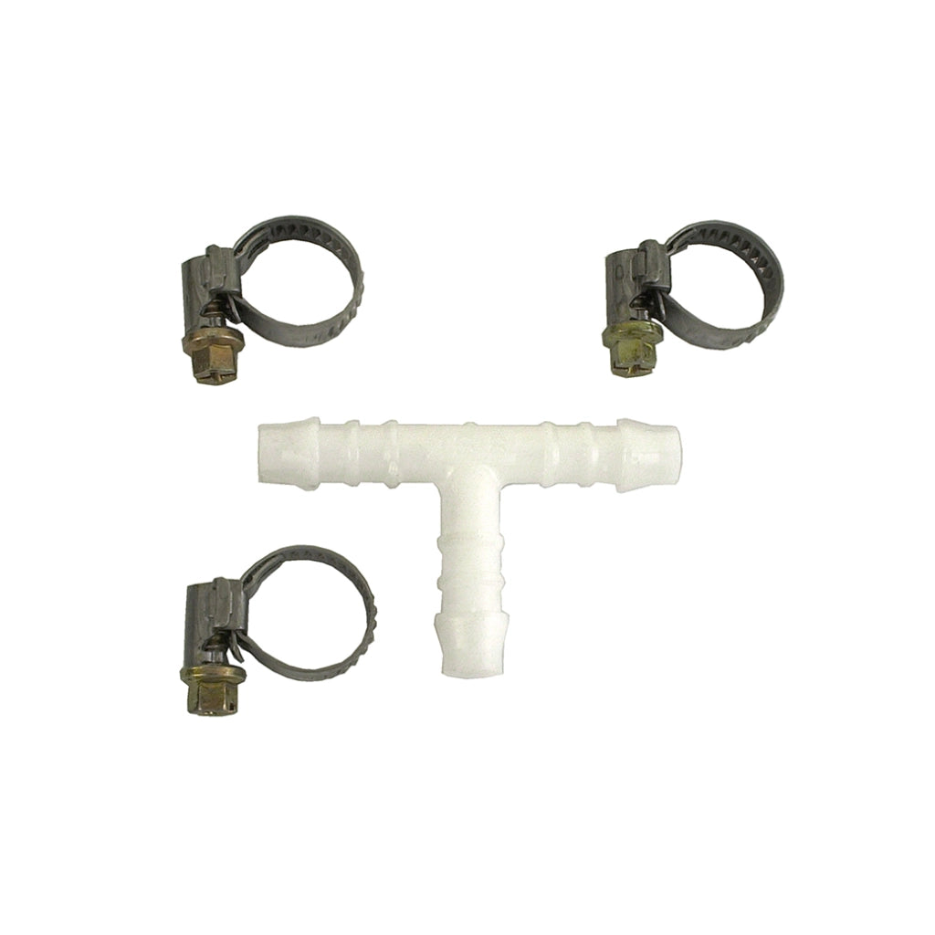 Giunzione per tubi a "T" + 2 fascette - 16 mm = 5/8â€