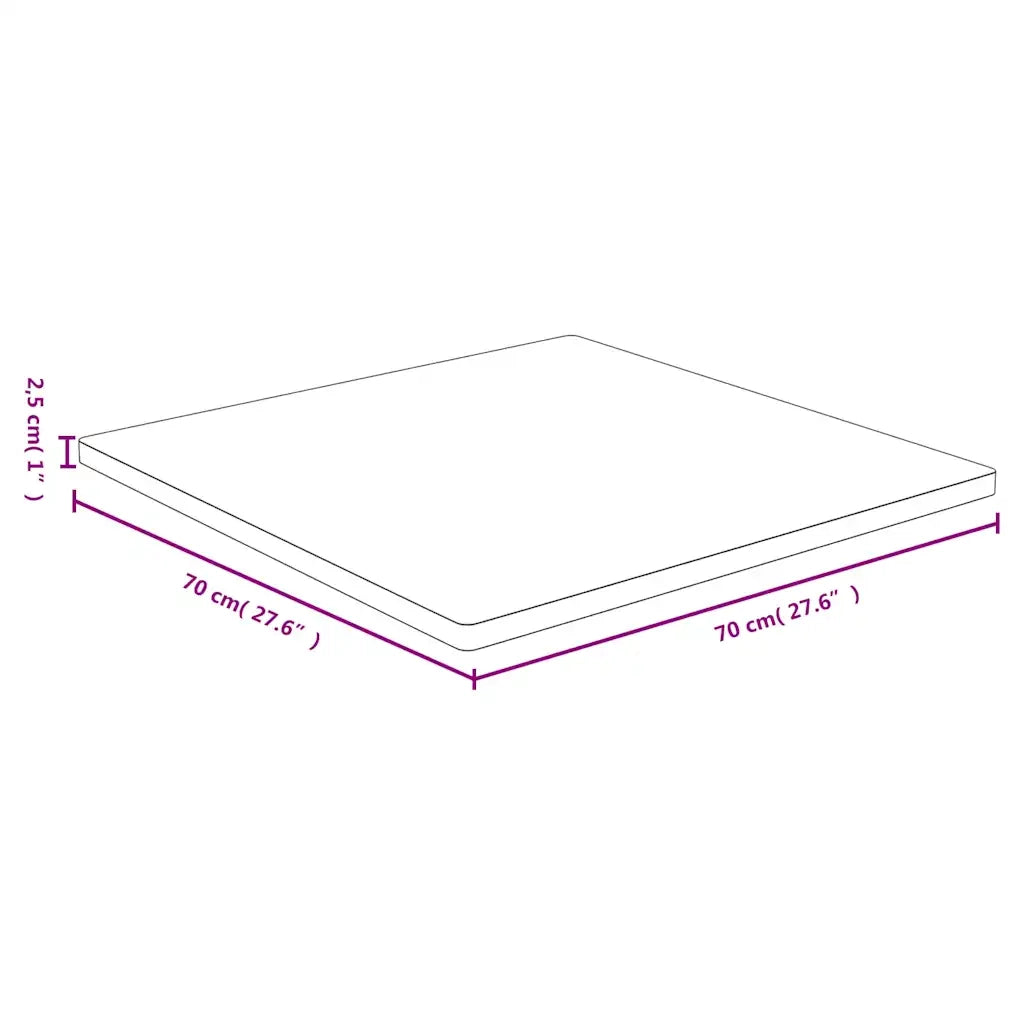 Dessus de table 70x70x2,5 cm bambou