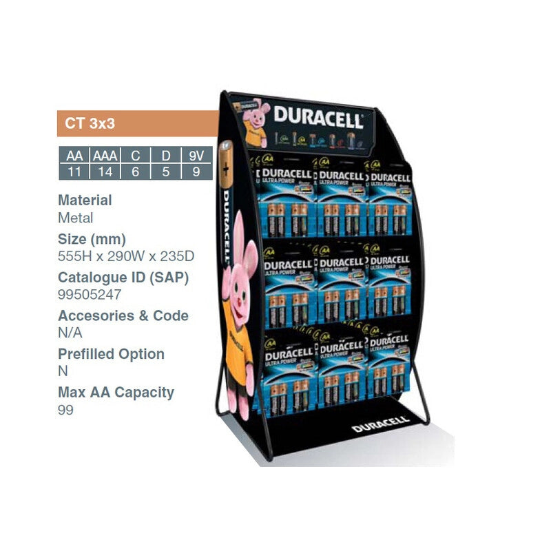 ESPOSITORE DA BANCO DURACELL 9 GANCI