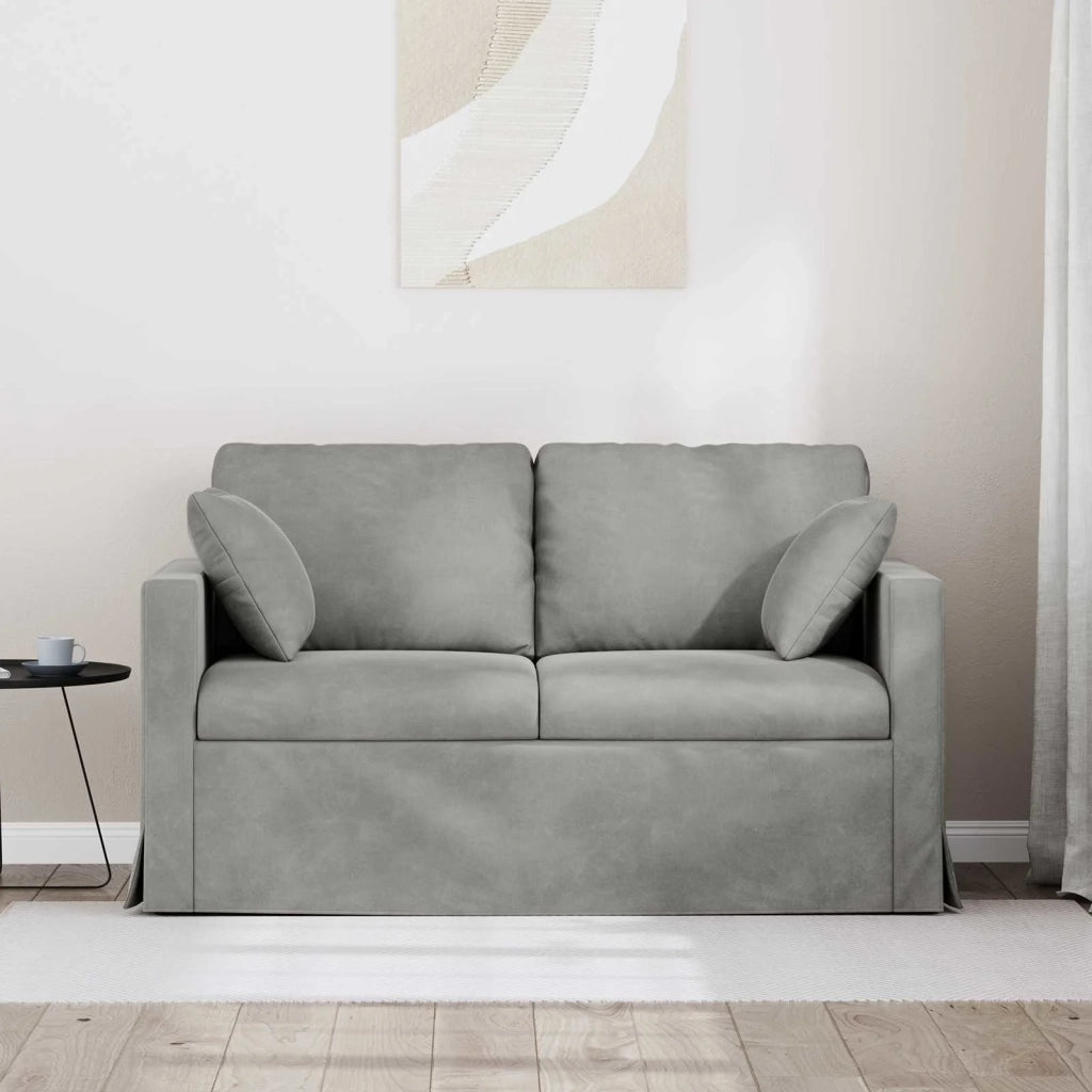 Divano Grigio chiaro 138 x 78 x 80 cm Velluto 42024413