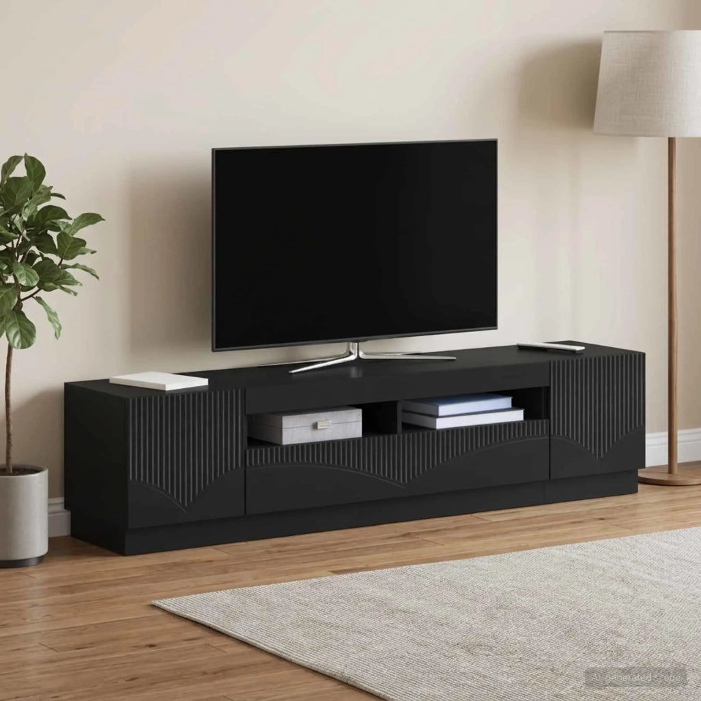 Mobile TV LED HOORN 3 pz Nero Legno ingegnerizzato 3416837