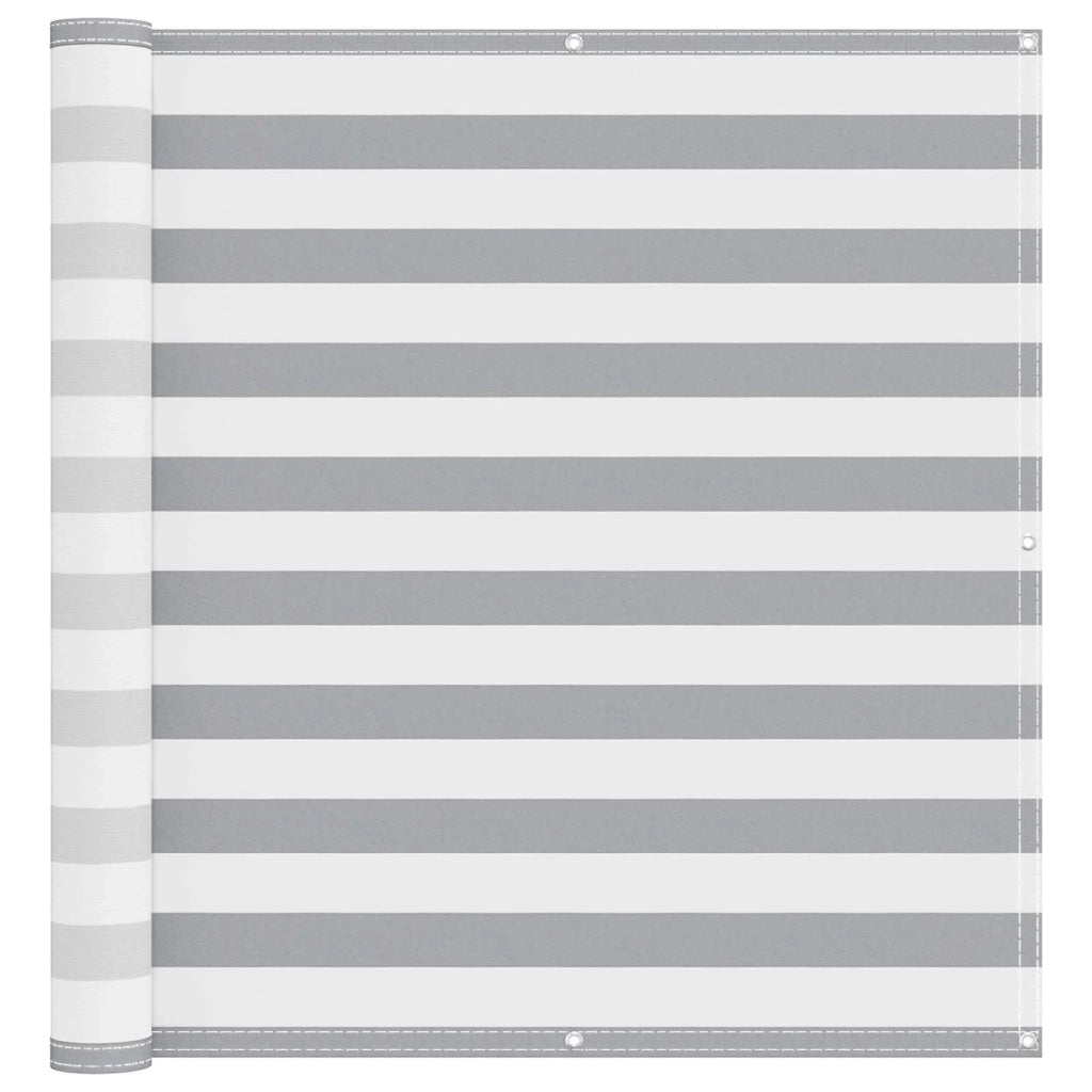 Schermo da balcone | Paravento da Balcone Grigio chiaro e bianco 120 x 300 cm