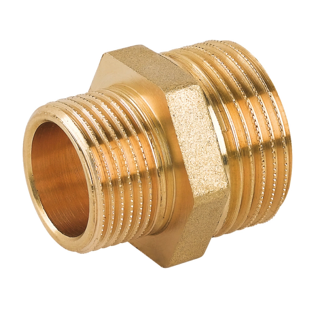 RACCORDO DIRITTO RIDOTTO MASCHIO IN OTTONE GIALLO MODELLO 1500 3/8X1/4   TIEMME RACCORDERIE SPA