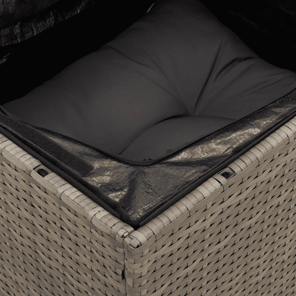 Set Divani da Giardino 11 pz con Cuscini in Polyrattan Grigio 3257957