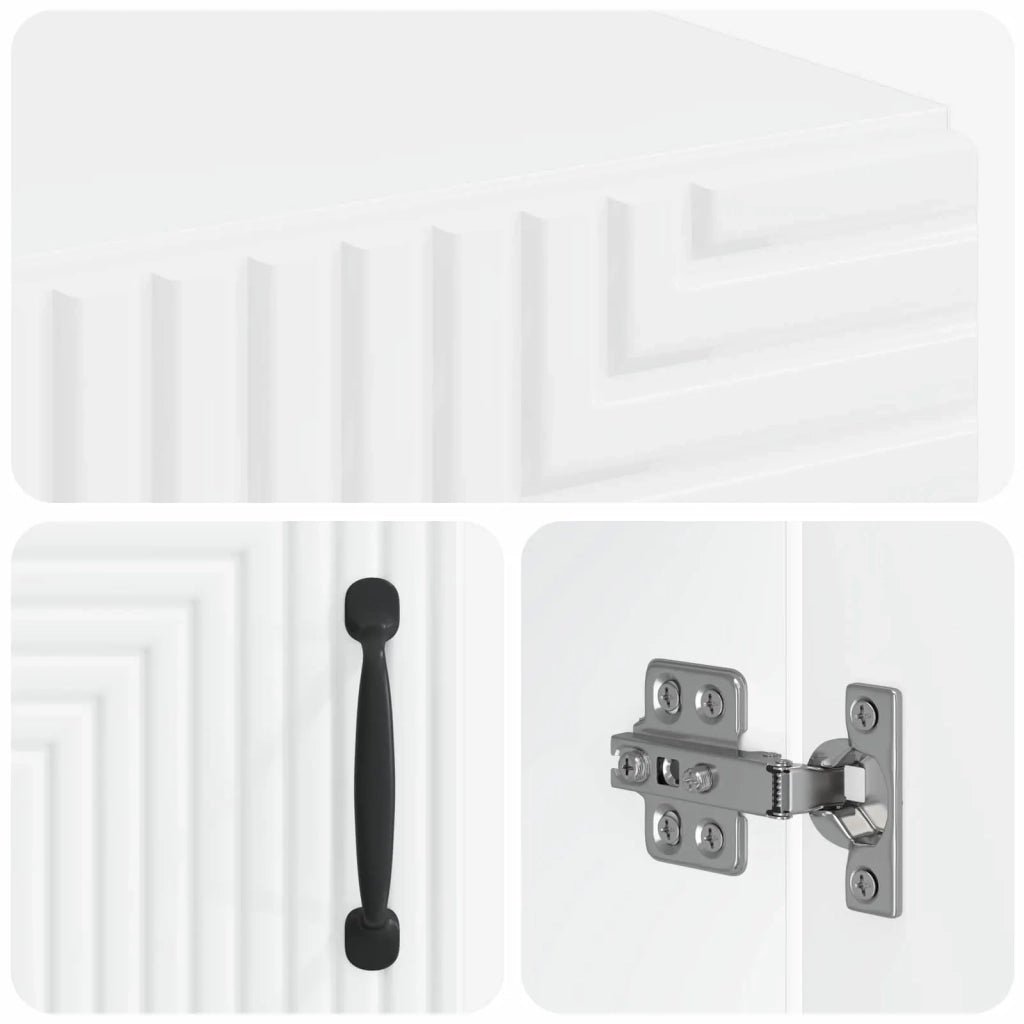 Mobiletto da Bagno HAARLEM Bianco 30 x 31 x 80 cm 896825