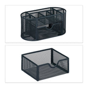 Organizer da scrivania a 9 scomparti pratico moderno portaoggetti decorativo 23 x 12 x 12 cm in acciaio antracite 13_0012710