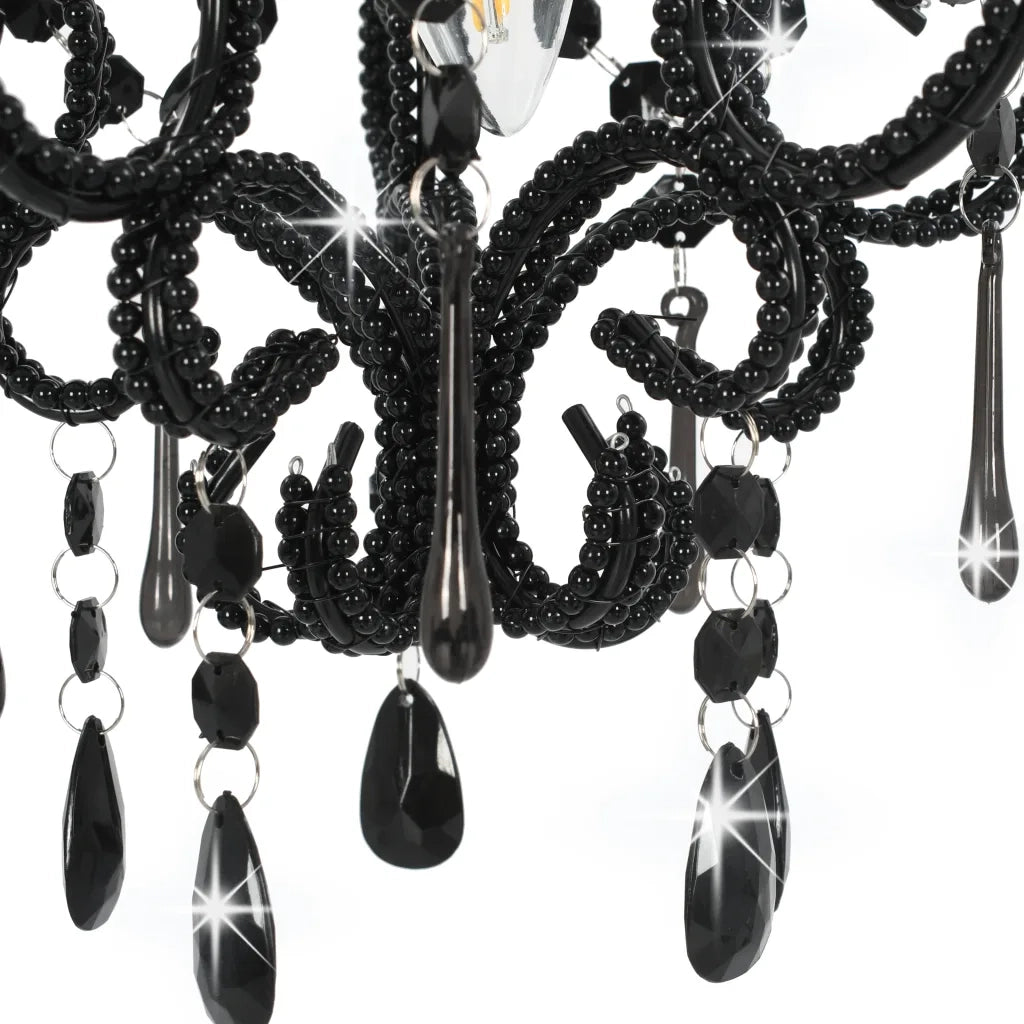 Plafoniera rotonda moderna dal design stravagante 24 x 32 cm che crea un'atmosfera accogliente in metallo nero 02_0046401