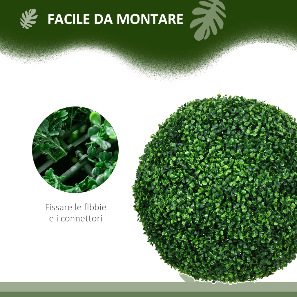Piante Finte Bosso Sfera ¨C zephmum ¨C 2 Pezzi ?50cm Verde