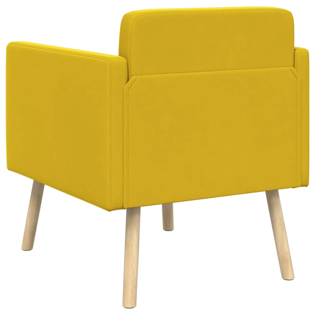 Poltrona decorativa Giallo Velluto 42044802