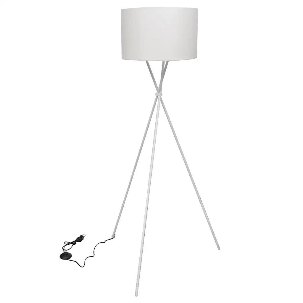 Lampada da Pavimento con Supporto Bianca 139 cm 275409