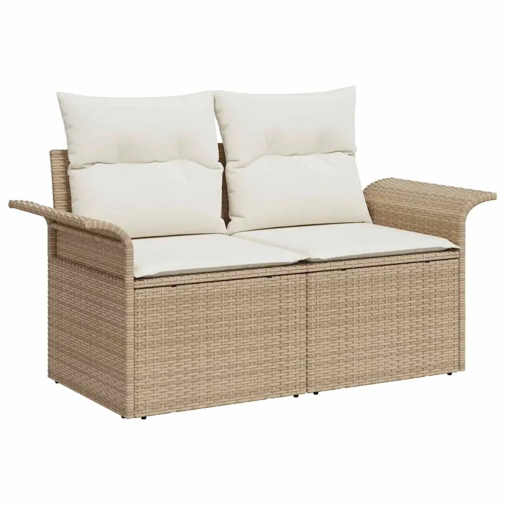 Set Divano da Giardino 7 pcs Beige e Crema polyrattan 3358890
