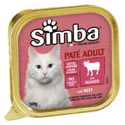 PATE' PER GATTI 'SIMBA' manzo - gr 100- 32 pezzi  - MONGE