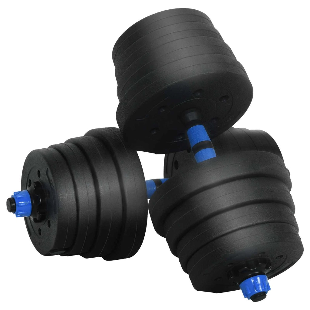 Set di Manubri 4-in-1 40kg Nero e Blu Cemento e sabbia di ferro CFW9875903