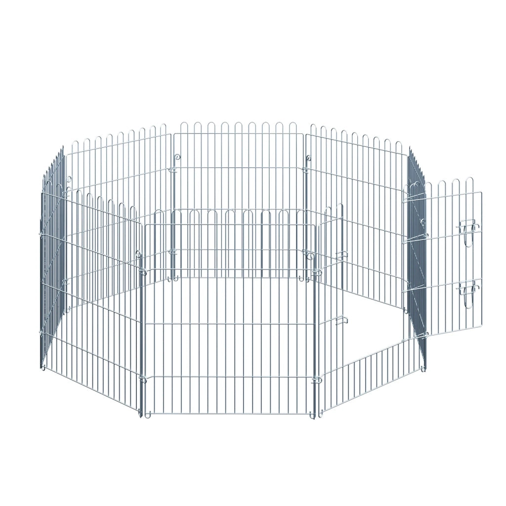 Recinto per cuccioli 8 pannelli, box gioco 63x76 cm, sicuro e stabile