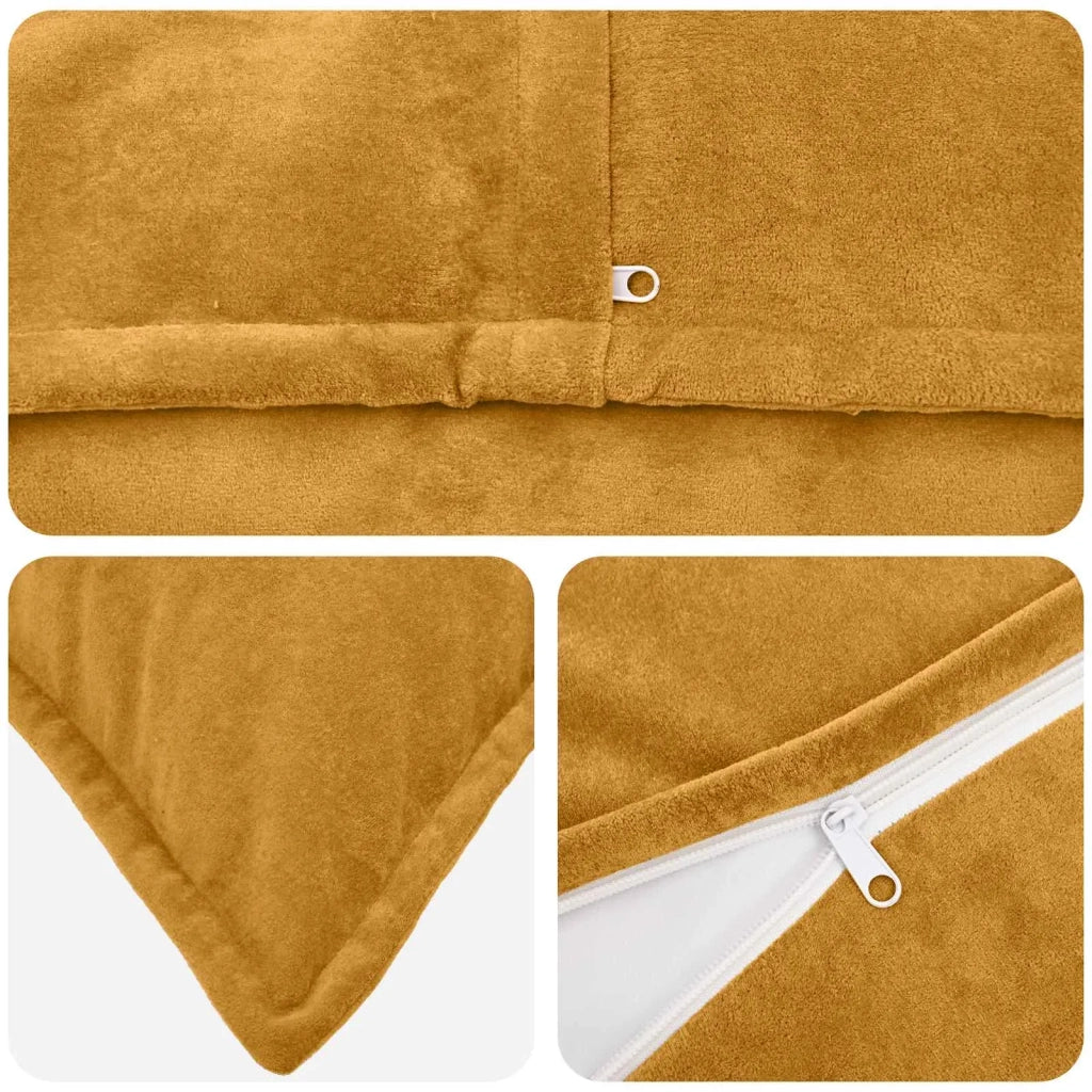 Cuscino con cuscino HOUTEN 12 pz Giallo Fleece in microfibra 935256