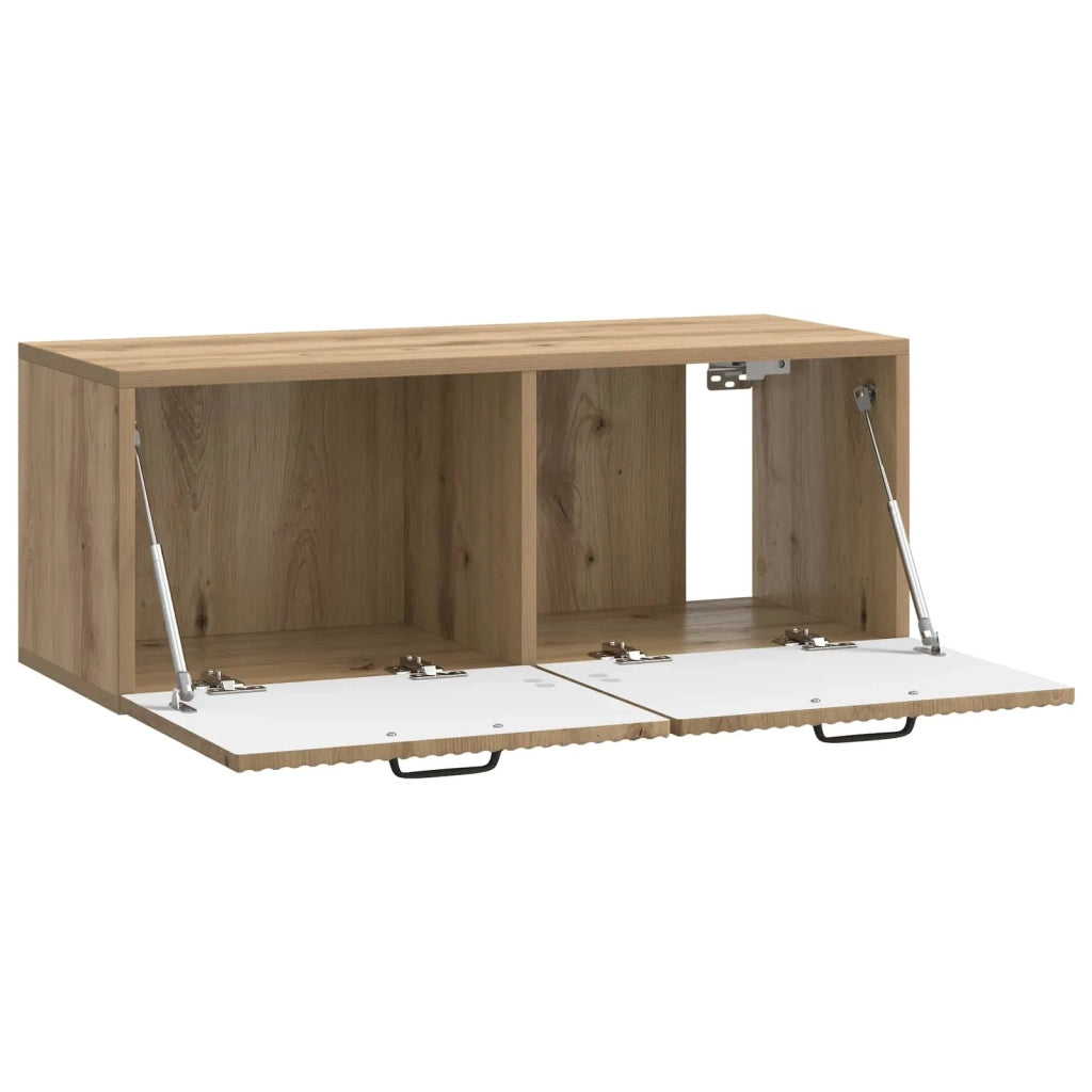 Mobile Porta TV da Muro-Credenza per TV sospesa Rovere Artigianale 78,5 x 31 x 30 cm 944372