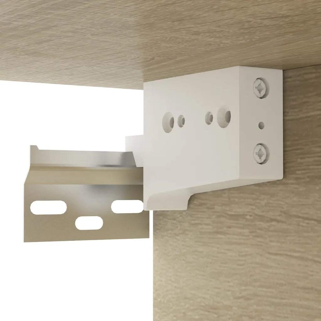 Mobile TV moderno a parete con ripiani regolabili 102 x 35 x 35 cm realizzato in legno composito di rovere Sonoma 02_0047864