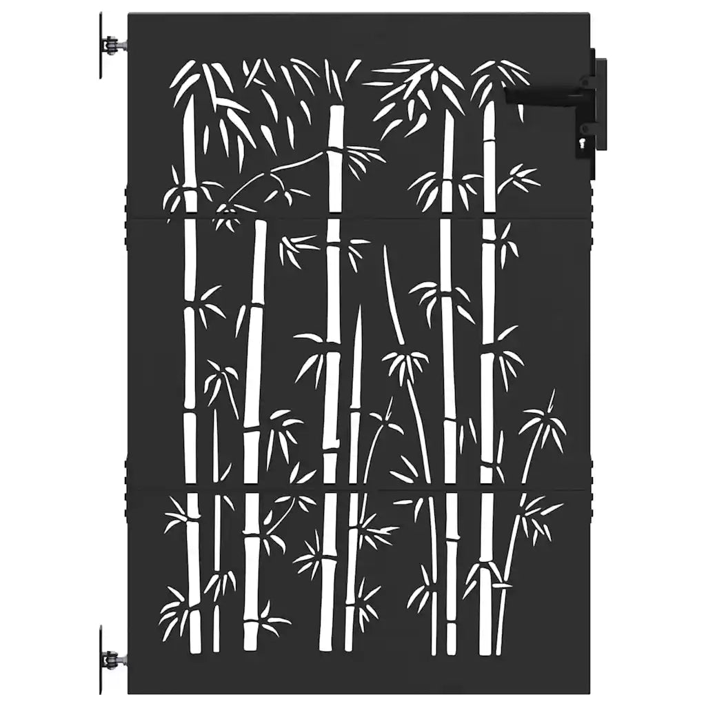 Cancello da giardino con blocco Nero 85 x 125 cm 42015870
