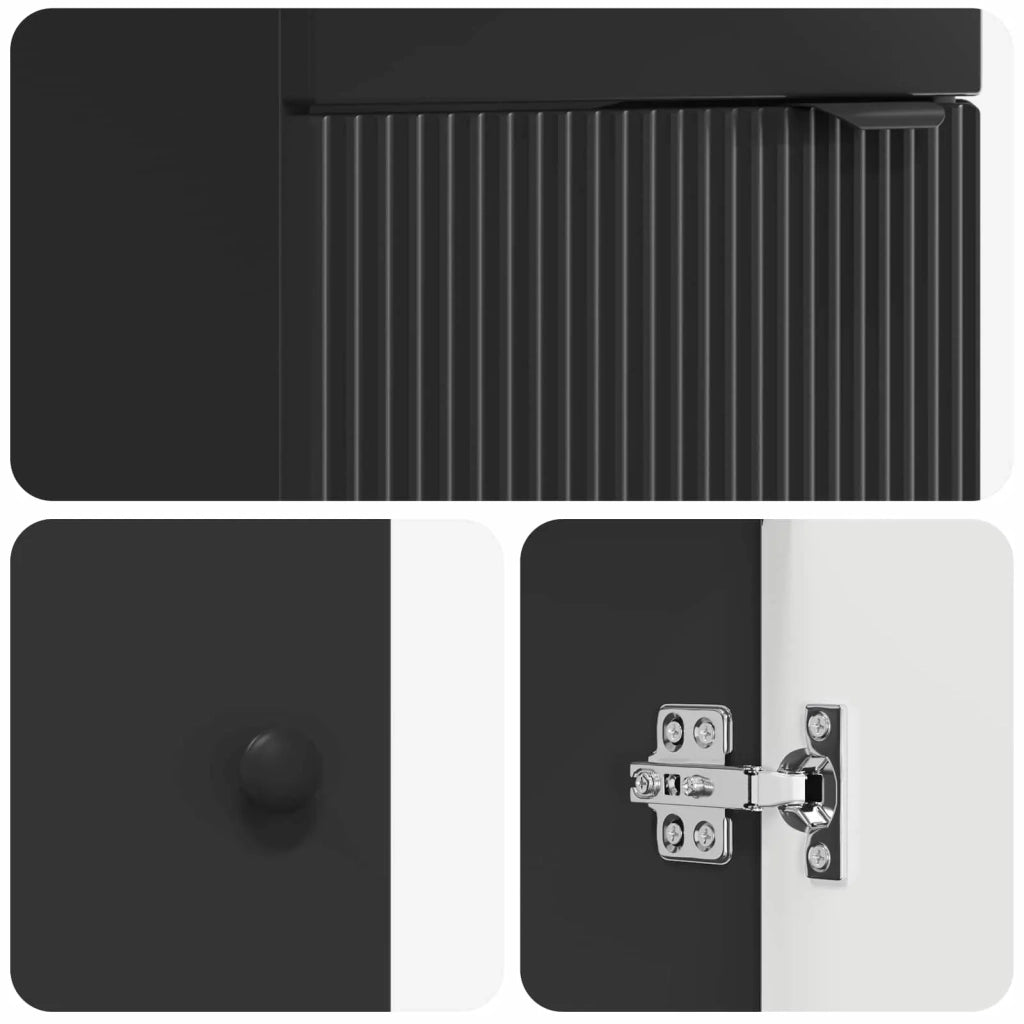 Mobile da bagno con Lavabo | Armadio Lavabo Nero 42 x 40 x 84,5 cm