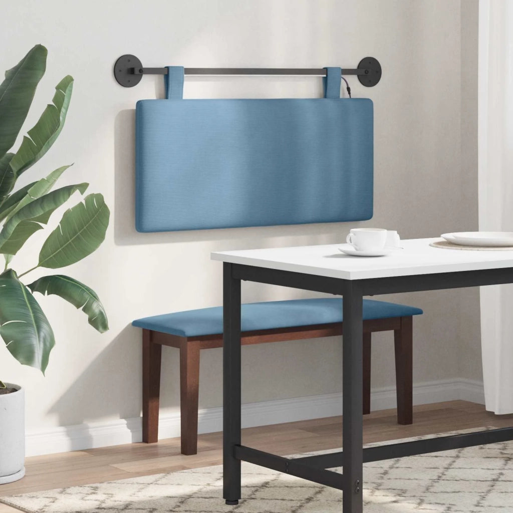Testiera | Testata sospesa Con luce LED Blu Tessuto in Cords