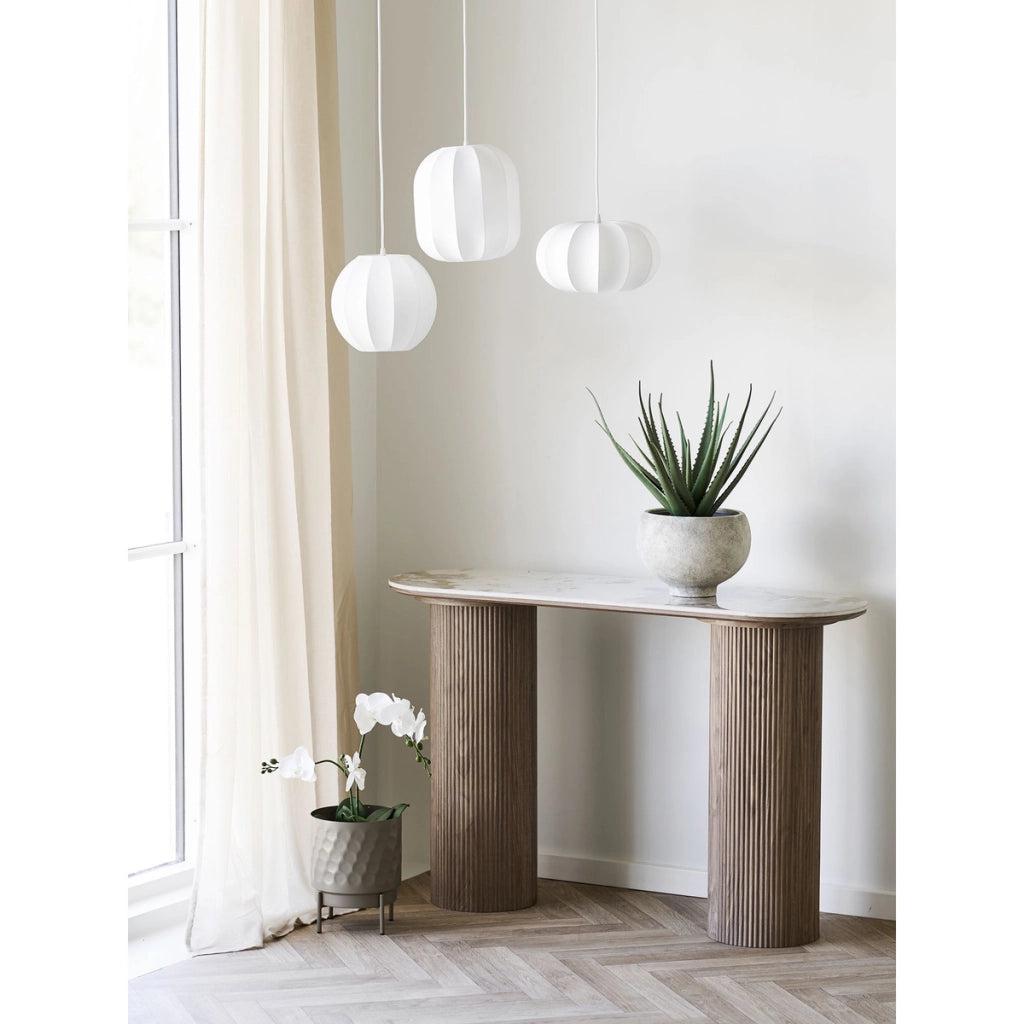 Lampada a Sospensione Coventry, Bianco, Seta, 25x25x22 cm