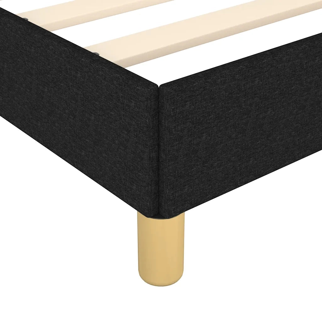 Letto matrimoniale | Letto per adulti | Giroletto senza Materasso Nero 200x200 cm in Tessuto