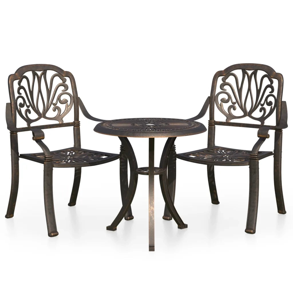 Set da Bistrot 3 pz in Alluminio Pressofuso Bronzo 3070565