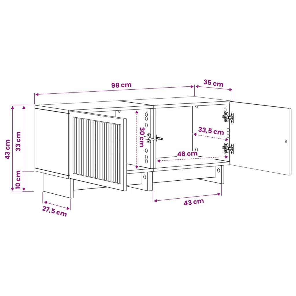 Mobile TV Bianco Legno ingegnerizzato 896015