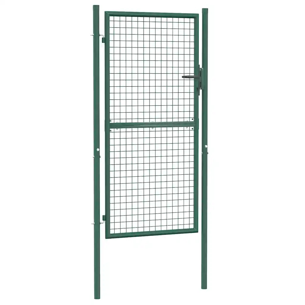 Cancello per Recinzione in Acciaio 100x175 cm Verde 145735