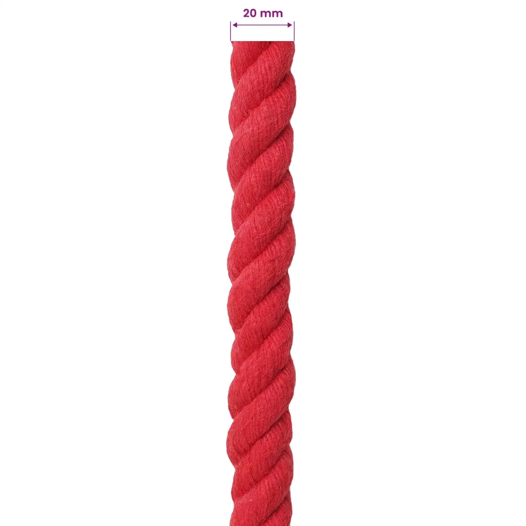 Corda di Cotone 20 mm 25 m Rosso 100% Cotone 42011922