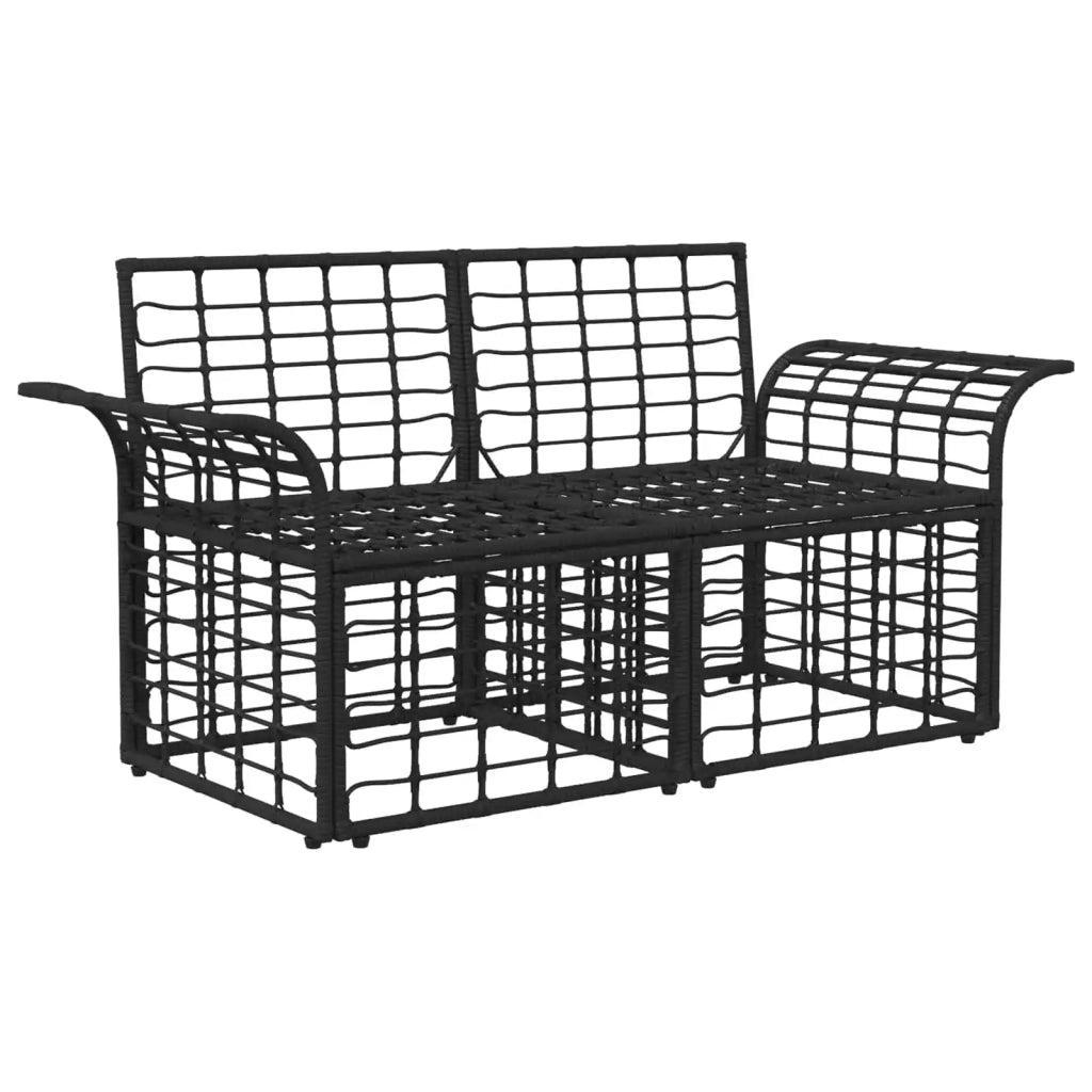 Loveseat da esterno 2 pz 2-Numero di posti Nero e Grigio scuro 42026729