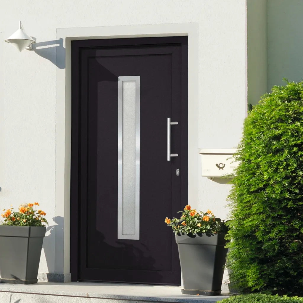 Porta di Ingresso Antracite 98x200 cm 279243