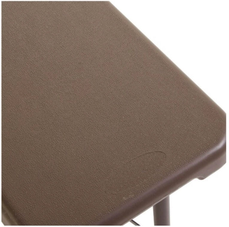 VERDELOOK | Panca Pieghevole, 183x28 H44 cm, Marrone, Catering, Birreria, in Plastica HDPE con Struttura in Metallo Verniciato, Facile da Trasportare, da Giardino e Eventi