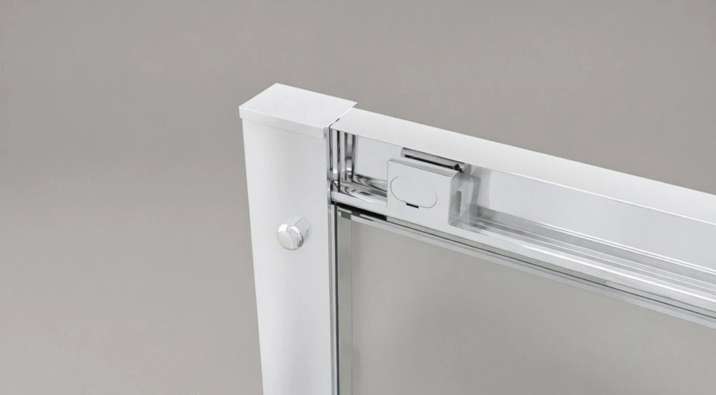 Box doccia a nicchia 90 cm porta scorrevole apertura laterale H195 cm ALBA Cromato