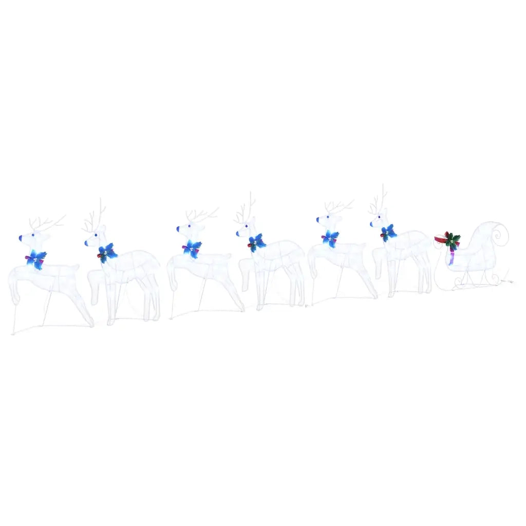 Renne LED 7 pz Bianco 43 x 18 x 66 cm Tessuto 3385892