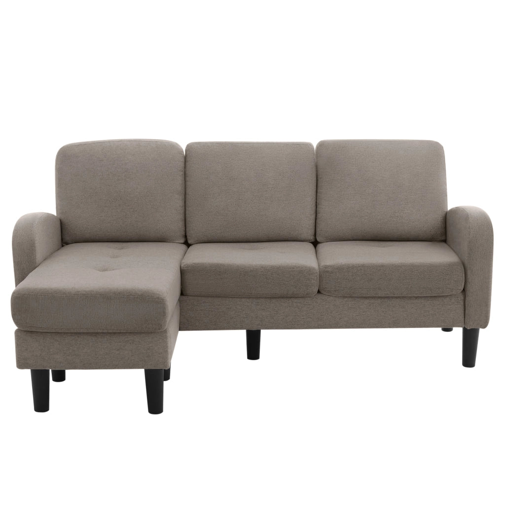 Divano Angolare con Chaise Longue 3 Posti ¨C MINIMAL ¨C Tessuto Cotone, 166x118x77 cm