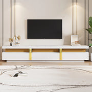 Mobile TV bianco effetto marmo 200 cm