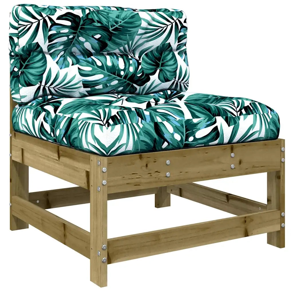 Set Divani da Giardino 3pz con Cuscini-Sofa da giardino Legno Impregnato di Pino