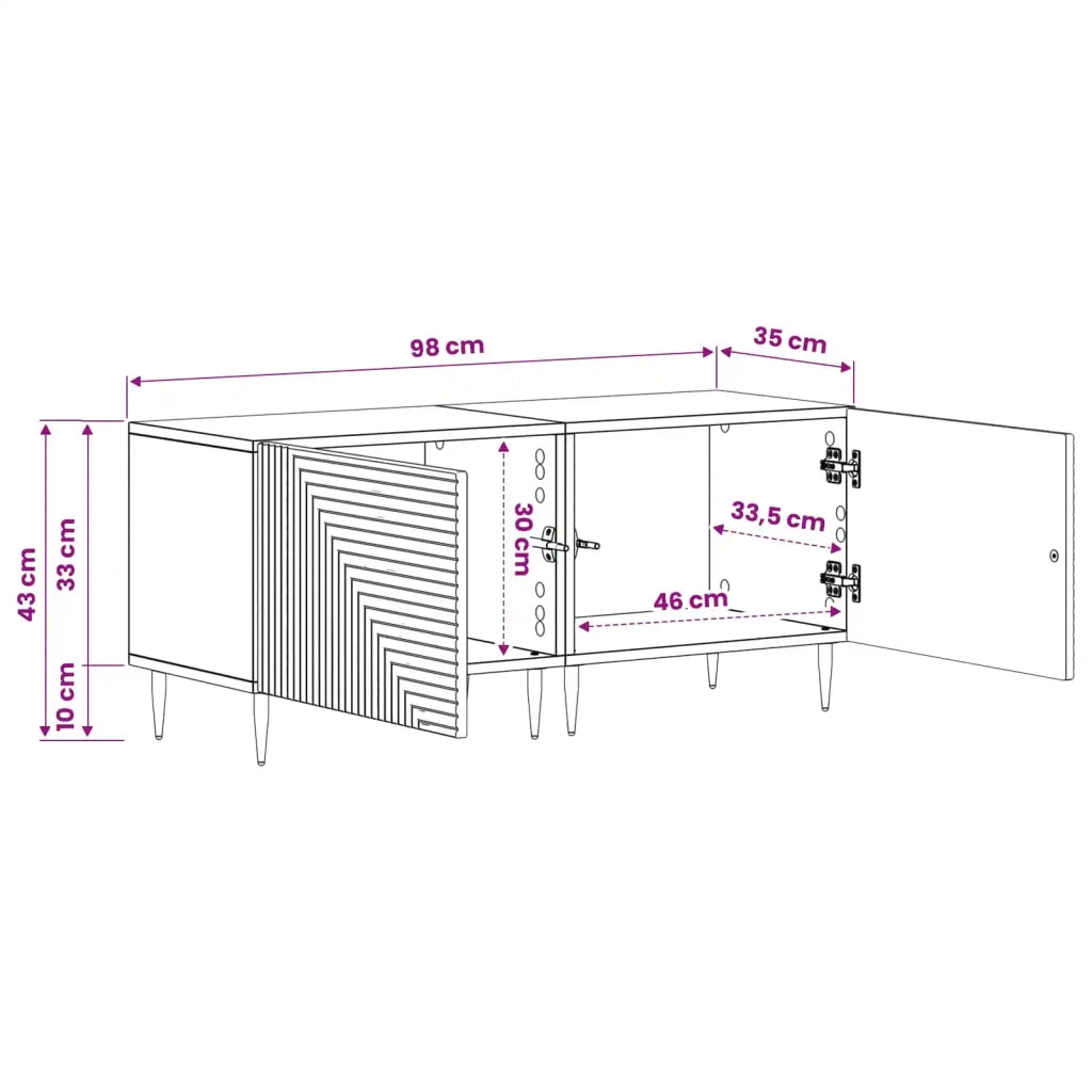 Mobile TV Nero Legno ingegnerizzato 896896